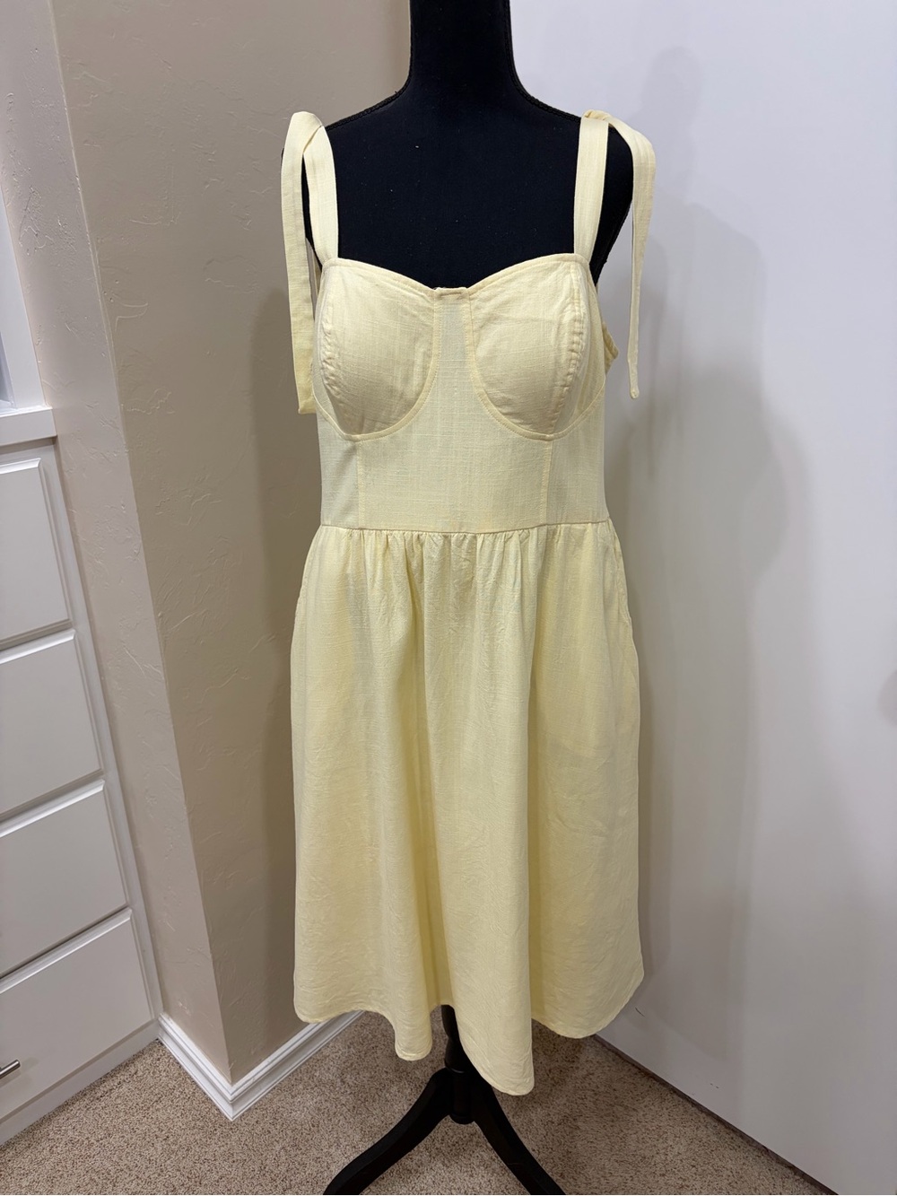 Lauren Conrad Yellow Tie-Strap Sundress